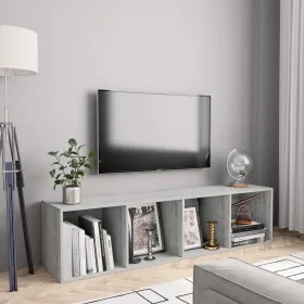 Concrete gray TV cabinet/shelf 143x30x36 cm by vidaXL, Shelves and shelves - Ref: Foro24-800265, Price: 59,21 €, Discount: %