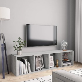 Estantería/mueble para TV gris hormigón 143x30x36 cm