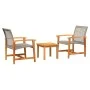 3-Piece Gray PE Rattan and Acacia Wood Bistro Set by , Modular outdoor sofas - Ref: Foro24-367602, Price: 145,12 €, Discount: %