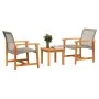 3-teiliges Bistro-Set aus grauem PE-Rattan und Akazienholz von , Modulare Sofas für den Außenbereich - Ref: Foro24-367602, Pr...