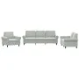 Juego de sofás con cojines 3 piezas terciopelo gris claro by , Sofas - Ref: Foro24-3202170, Price: 713,45 €, Discount: %