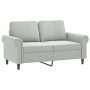 Juego de sofás con cojines 3 piezas terciopelo gris claro de , Sofás - Ref: Foro24-3202170, Precio: 725,33 €, Descuento: %