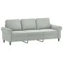 Juego de sofás con cojines 3 piezas terciopelo gris claro by , Sofas - Ref: Foro24-3202170, Price: 713,45 €, Discount: %
