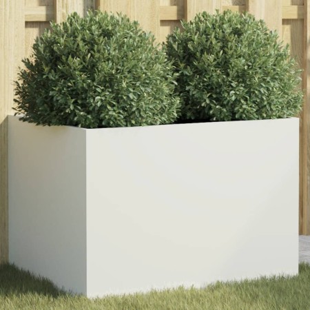 Blumenkasten aus weißem Stahl 62x47x46 cm von , Töpfe und Pflanzgefäße - Ref: Foro24-841602, Preis: 71,63 €, Rabatt: %