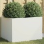Blumenkasten aus weißem Stahl 62x47x46 cm von , Töpfe und Pflanzgefäße - Ref: Foro24-841602, Preis: 71,63 €, Rabatt: %