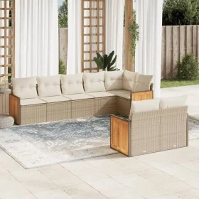 Set Gartensofas mit beigen Kissen 8 Stück PE Rattan von , Gartensets - Ref: Foro24-3260231, Preis: 618,73 €, Rabatt: %