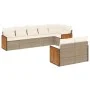 Set Gartensofas mit beigen Kissen 8 Stück PE Rattan von , Gartensets - Ref: Foro24-3260231, Preis: 618,73 €, Rabatt: %