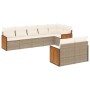 Set Gartensofas mit beigen Kissen 8 Stück PE Rattan von , Gartensets - Ref: Foro24-3260231, Preis: 576,82 €, Rabatt: %