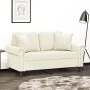 2-Sitzer-Sofa mit cremefarbenen Samtkissen, 120 cm von , Sofas - Ref: Foro24-3200943, Preis: 241,67 €, Rabatt: %