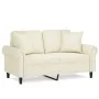 2-Sitzer-Sofa mit cremefarbenen Samtkissen, 120 cm von , Sofas - Ref: Foro24-3200943, Preis: 241,67 €, Rabatt: %