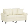 2-seater sofa with cream velvet cushions 120 cm by , Sofas - Ref: Foro24-3200943, Price: 245,67 €, Discount: %