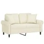 2-Sitzer-Sofa mit cremefarbenen Samtkissen, 120 cm von , Sofas - Ref: Foro24-3200943, Preis: 241,67 €, Rabatt: %