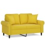 2-Sitzer-Sofa mit gelben Samtkissen 120 cm von , Sofas - Ref: Foro24-3200941, Preis: 230,43 €, Rabatt: %