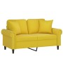 2-Sitzer-Sofa mit gelben Samtkissen 120 cm von , Sofas - Ref: Foro24-3200941, Preis: 230,43 €, Rabatt: %