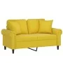 2-Sitzer-Sofa mit gelben Samtkissen 120 cm von , Sofas - Ref: Foro24-3200941, Preis: 227,03 €, Rabatt: %
