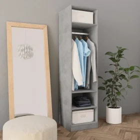 Armario de madera contrachapada gris hormigón 50x50x200 cm de vidaXL, Armarios roperos - Ref: Foro24-800238, Precio: 97,42 €,...