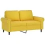 Yellow velvet 2-piece sofa set with cushions by , Sofas - Ref: Foro24-3202216, Price: 430,48 €, Discount: %