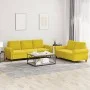 Yellow velvet 2-piece sofa set with cushions by , Sofas - Ref: Foro24-3202256, Price: 485,20 €, Discount: %