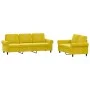 Yellow velvet 2-piece sofa set with cushions by , Sofas - Ref: Foro24-3202256, Price: 485,20 €, Discount: %