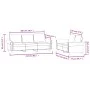 Sofa set with cushions 2 pieces red velvet by , Sofas - Ref: Foro24-3202254, Price: 553,67 €, Discount: %