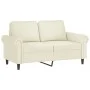 Cream velvet 3-piece sofa set with cushions by , Sofas - Ref: Foro24-3202178, Price: 709,82 €, Discount: %