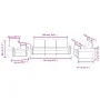 Dreiteilige Sofagarnitur aus cremefarbenem Samt mit Kissen von , Sofas - Ref: Foro24-3202178, Preis: 709,82 €, Rabatt: %
