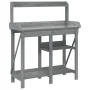 Banco para macetas con estantes madera maciza de abeto gris de , Soportes para macetas - Ref: Foro24-368433, Precio: 136,91 €...
