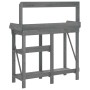 Pflanzbank mit Regalen aus massivem grauem Tannenholz von , Topfständer - Ref: Foro24-368433, Preis: 135,60 €, Rabatt: %