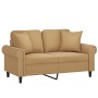 2-seater sofa with brown velvet cushions 120 cm by , Sofas - Ref: Foro24-3200942, Price: 239,97 €, Discount: %