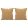 Sofá de 2 plazas con cojines terciopelo marrón 120 cm de , Sofás - Ref: Foro24-3200942, Precio: 236,05 €, Descuento: %