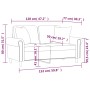 2-seater sofa with brown velvet cushions 120 cm by , Sofas - Ref: Foro24-3200942, Price: 239,97 €, Discount: %