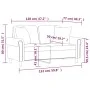 Sofá de 2 plazas con cojines terciopelo marrón 120 cm de , Sofás - Ref: Foro24-3200942, Precio: 236,05 €, Descuento: %