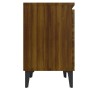 Mesitas de noche con patas de metal marrón roble 40x30x50 cm de vidaXL, Mesitas de noche - Ref: Foro24-813121, Precio: 39,64 ...