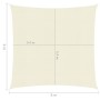 Cream HDPE sail awning 160 g/m² 6x6 m by , Umbrellas - Ref: Foro24-311169, Price: 80,57 €, Discount: %