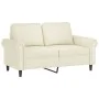 Zweisitzer-Sofa aus cremefarbenem Samtstoff, 120 cm. von , Sofas - Ref: Foro24-359527, Preis: 231,47 €, Rabatt: %