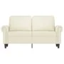 Zweisitzer-Sofa aus cremefarbenem Samtstoff, 120 cm. von , Sofas - Ref: Foro24-359527, Preis: 231,47 €, Rabatt: %