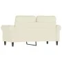 Zweisitzer-Sofa aus cremefarbenem Samtstoff, 120 cm. von , Sofas - Ref: Foro24-359527, Preis: 231,47 €, Rabatt: %