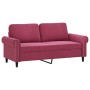 Sofá de 2 plazas de terciopelo rojo tinto 140 cm by , Sofas - Ref: Foro24-359533, Price: 276,34 €, Discount: %