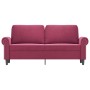 Sofá de 2 plazas de terciopelo rojo tinto 140 cm by , Sofas - Ref: Foro24-359533, Price: 276,34 €, Discount: %