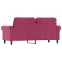 Sofá de 2 plazas de terciopelo rojo tinto 140 cm by , Sofas - Ref: Foro24-359533, Price: 276,34 €, Discount: %