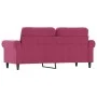 Zweiplätziges Samtsofa in Bordeauxrot, 140 cm. von , Sofas - Ref: Foro24-359533, Preis: 271,16 €, Rabatt: %