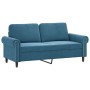 Sofá de 2 plazas terciopelo azul 140 cm by , Sofas - Ref: Foro24-359538, Price: 252,72 €, Discount: %