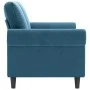 Zweisitzer-Sofa aus blauem Samt, 140 cm. von , Sofas - Ref: Foro24-359538, Preis: 248,75 €, Rabatt: %