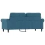 Zweisitzer-Sofa aus blauem Samt, 140 cm. von , Sofas - Ref: Foro24-359538, Preis: 248,75 €, Rabatt: %