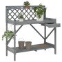 Blumentopf-Bank mit Gitter aus massiver grauer Fichtenholz. von , Topfständer - Ref: Foro24-368430, Preis: 105,50 €, Rabatt: %