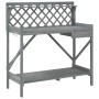 Blumentopf-Bank mit Gitter aus massiver grauer Fichtenholz. von , Topfständer - Ref: Foro24-368430, Preis: 105,50 €, Rabatt: %