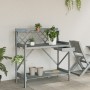 Blumentopf-Bank mit Gitter aus massiver grauer Fichtenholz. von , Topfständer - Ref: Foro24-368430, Preis: 105,50 €, Rabatt: %