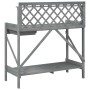 Blumentopf-Bank mit Gitter aus massiver grauer Fichtenholz. von , Topfständer - Ref: Foro24-368430, Preis: 105,50 €, Rabatt: %
