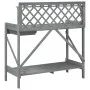 Blumentopf-Bank mit Gitter aus massiver grauer Fichtenholz. von , Topfständer - Ref: Foro24-368430, Preis: 103,68 €, Rabatt: %