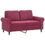 2-seater sofa with red velvet cushions 120 cm by , Sofas - Ref: Foro24-3200939, Price: 276,11 €, Discount: %
